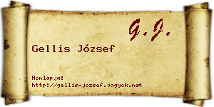 Gellis József névjegykártya